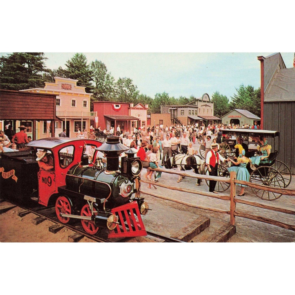 Storytown USA Ghost Town Lake George New York NY No 9 Train Chrome Postcard
